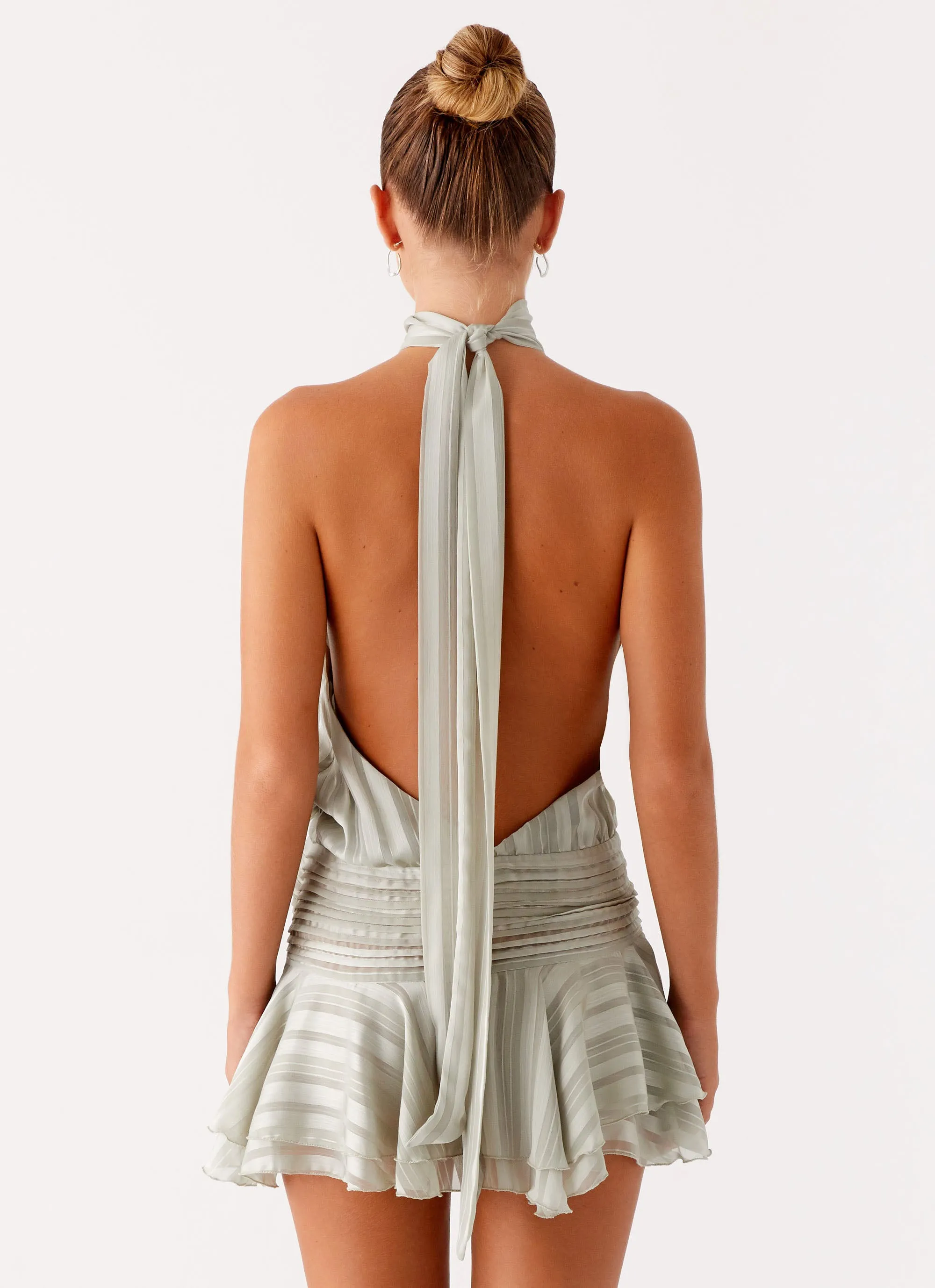 Willow Chiffon Mini Dress - Green sold by Peppermayo product image thumbnail 5