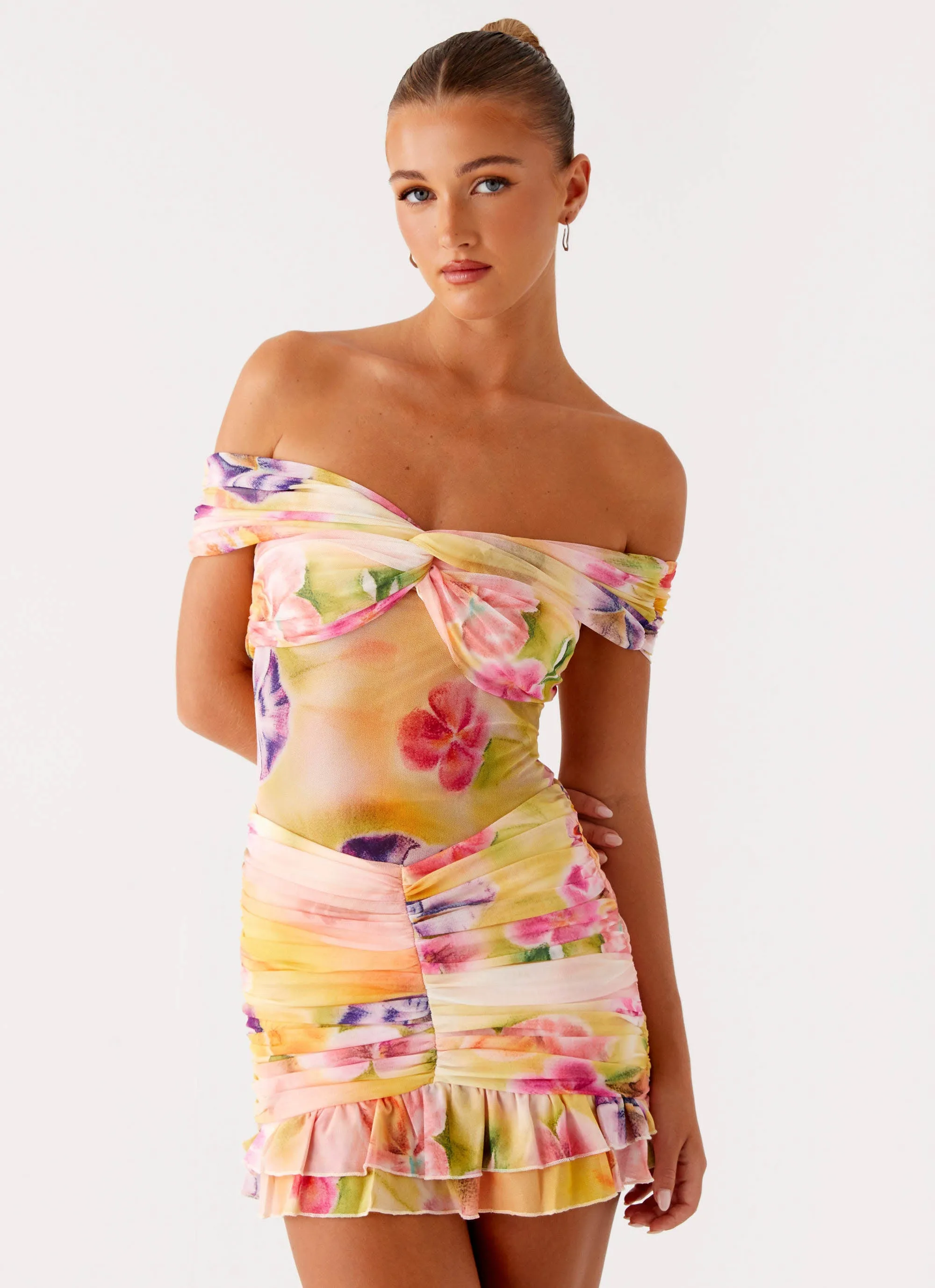 Frances Mini Dress - Sunburst Floral sold by Peppermayo