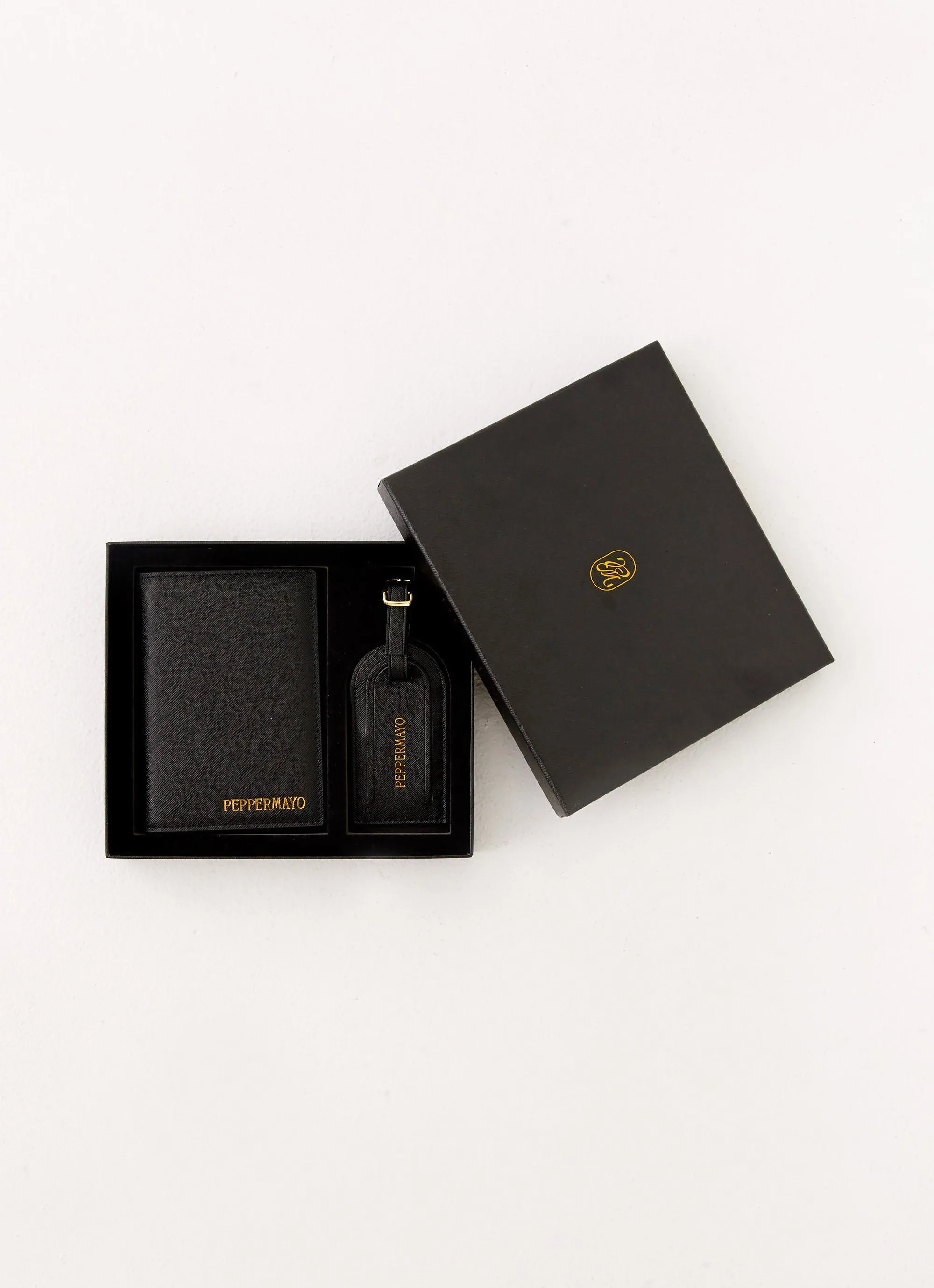 Passport Holder & Luggage Tag Set - Black sold by Peppermayo product image thumbnail 2