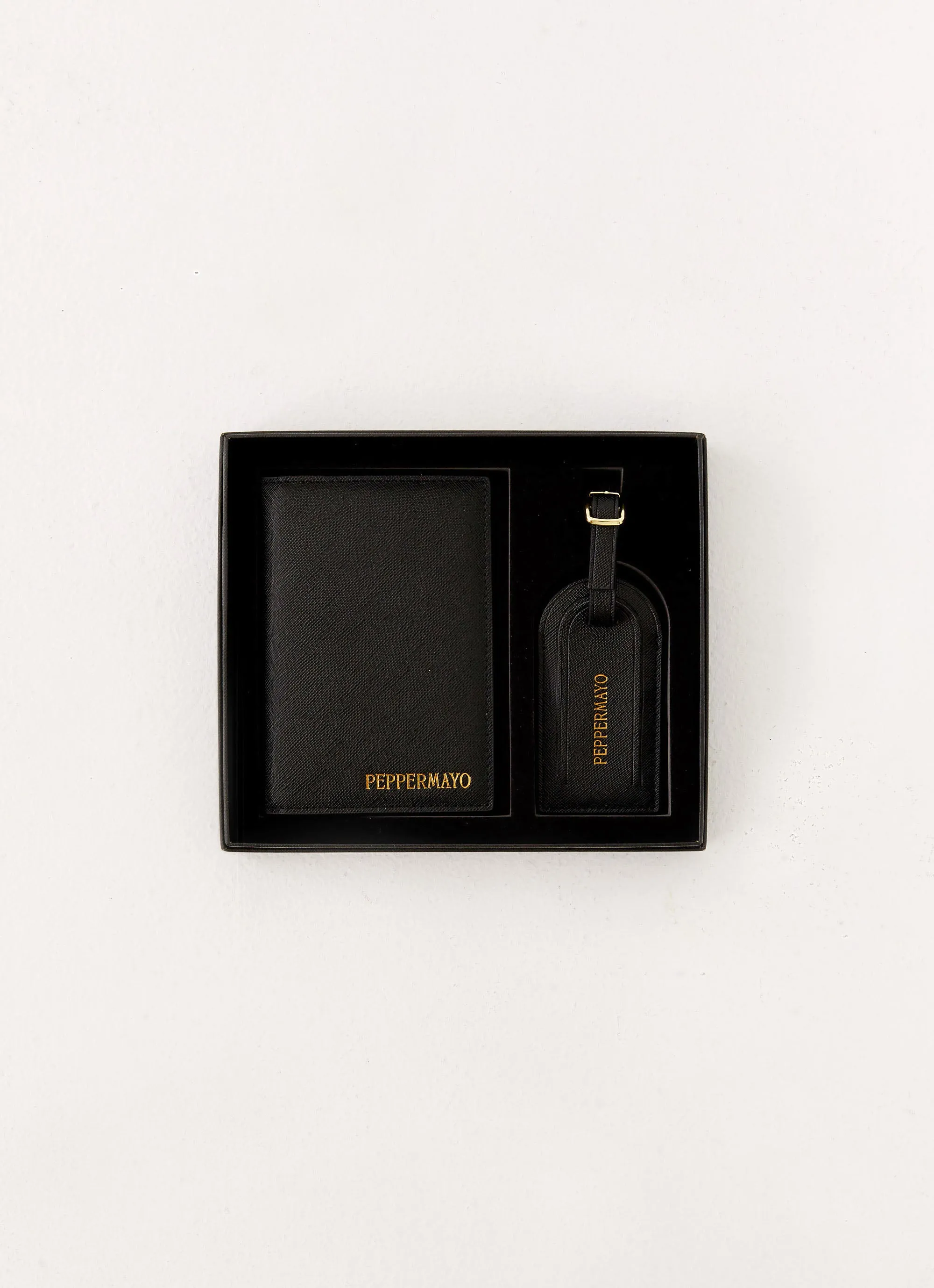 Passport Holder & Luggage Tag Set - Black sold by Peppermayo product image thumbnail 3