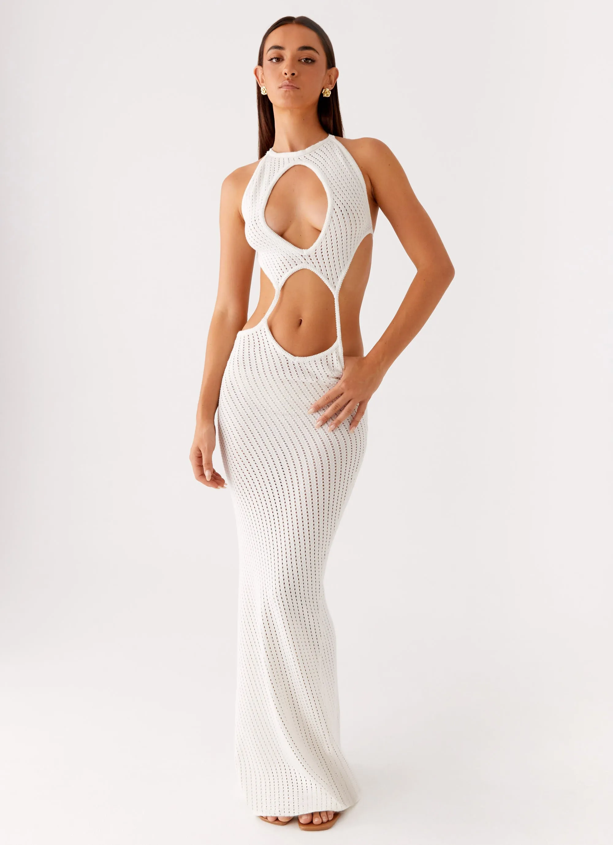 Caicos Crochet Maxi Dress - White sold by Peppermayo product image thumbnail 5