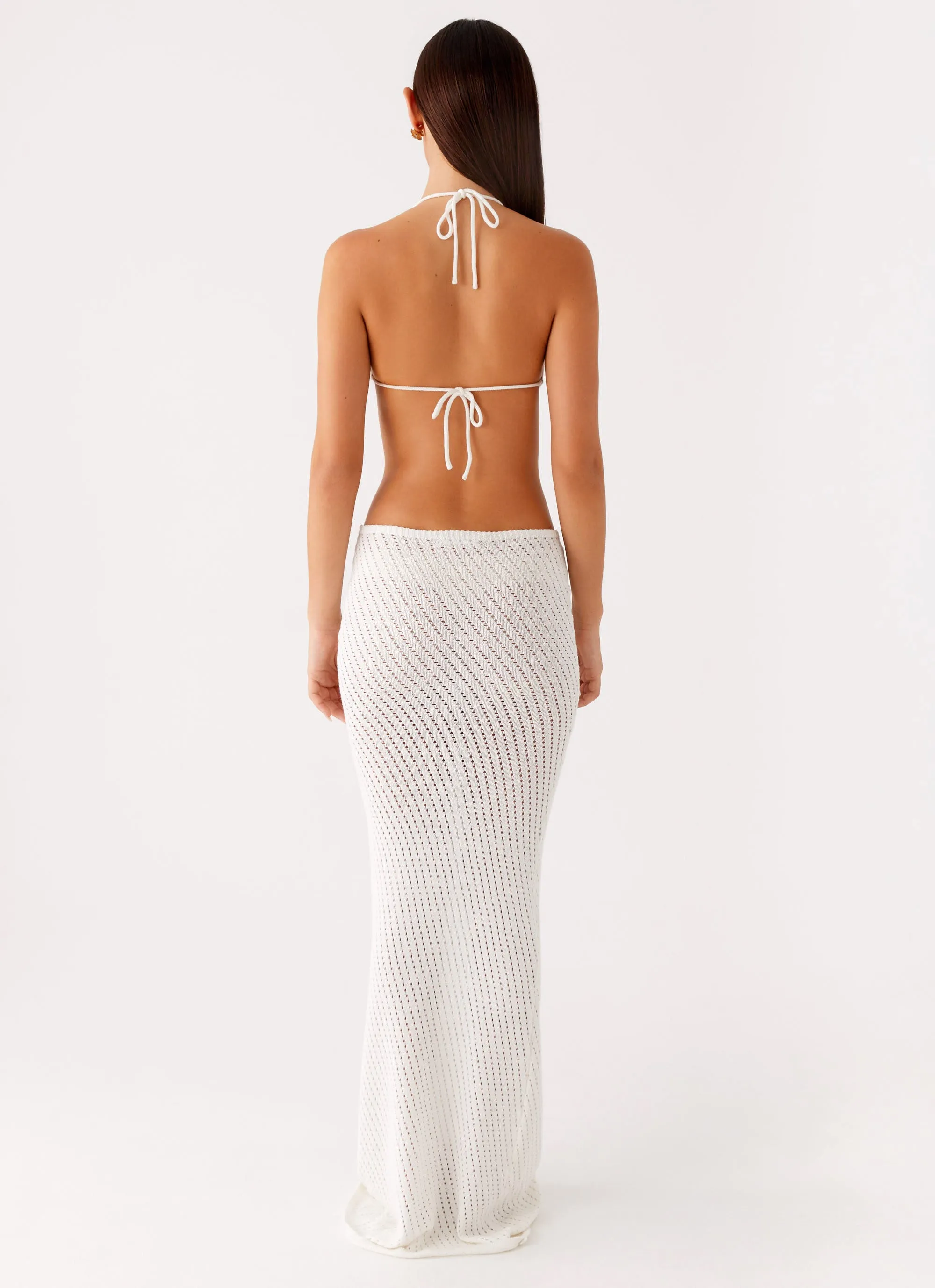 Caicos Crochet Maxi Dress - White sold by Peppermayo product image thumbnail 4