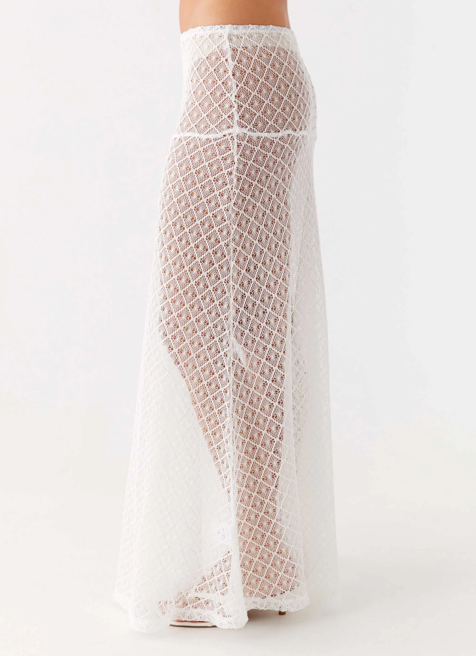 Velli Crochet Maxi Skirt - White sold by Peppermayo product image thumbnail 3