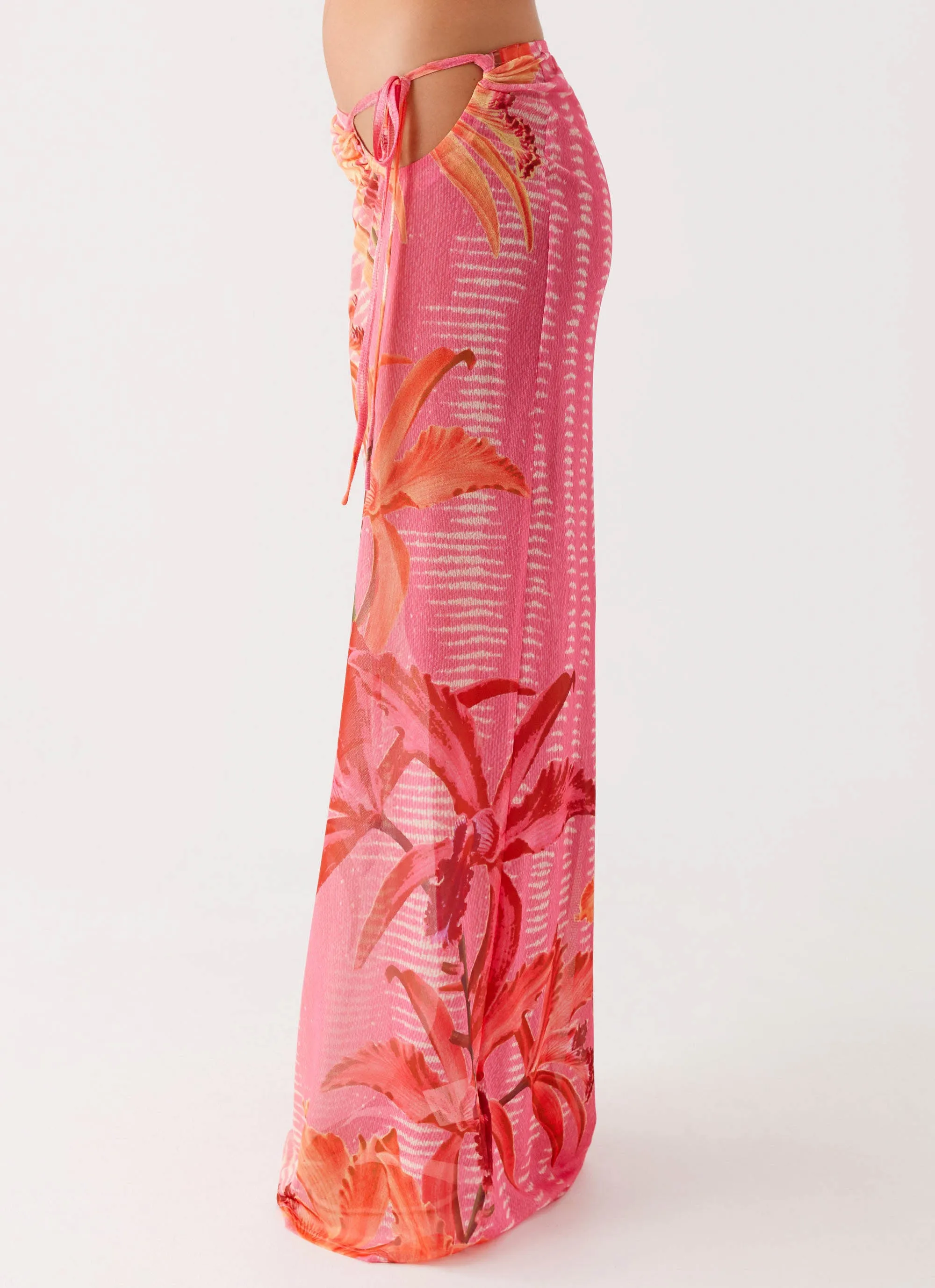 Jovani Maxi Skirt - Tropical Pink Print sold by Peppermayo product image thumbnail 4