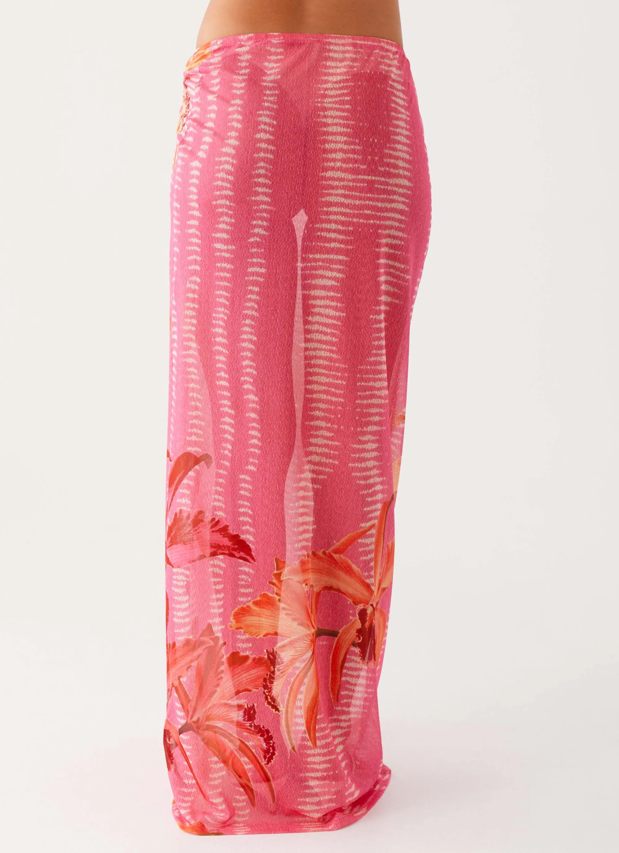 Jovani Maxi Skirt - Tropical Pink Print sold by Peppermayo product image thumbnail 5