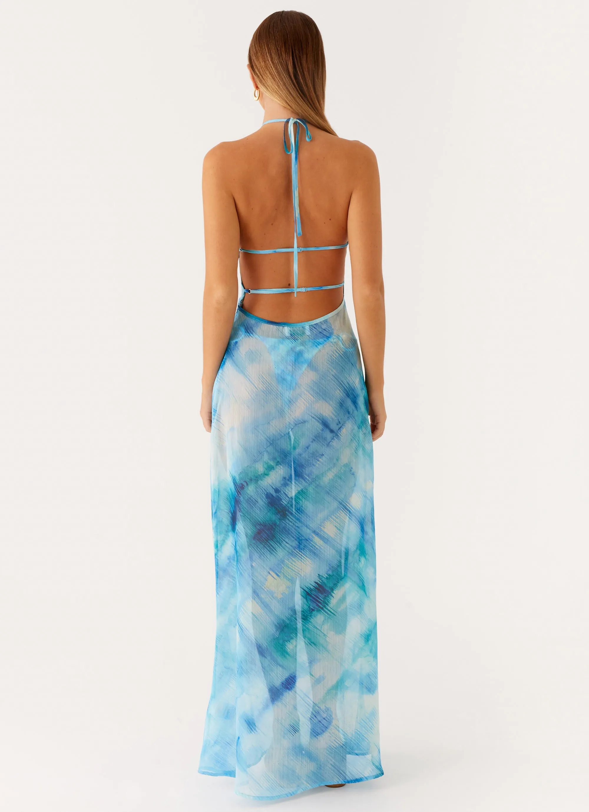 Sandra Maxi Dress - Blue Tie Dye sold by Peppermayo product image thumbnail 5