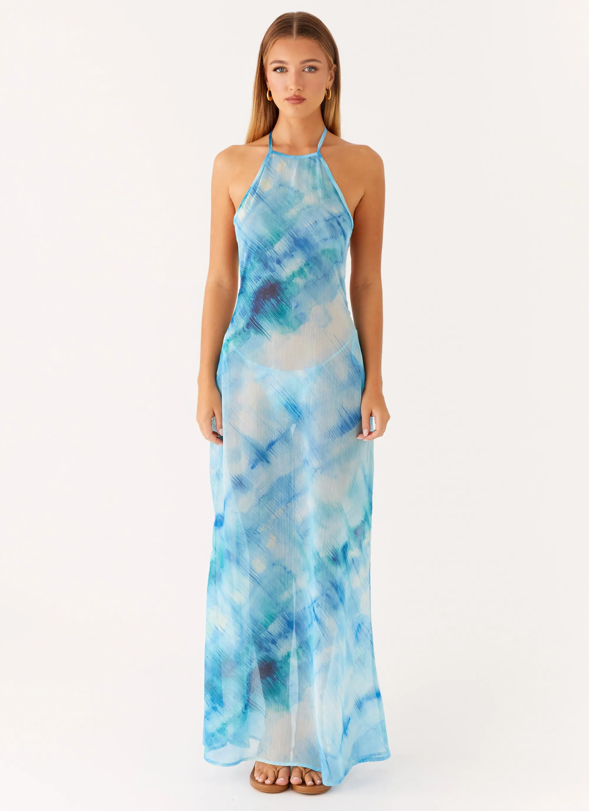 Sandra Maxi Dress - Blue Tie Dye sold by Peppermayo product image thumbnail 3