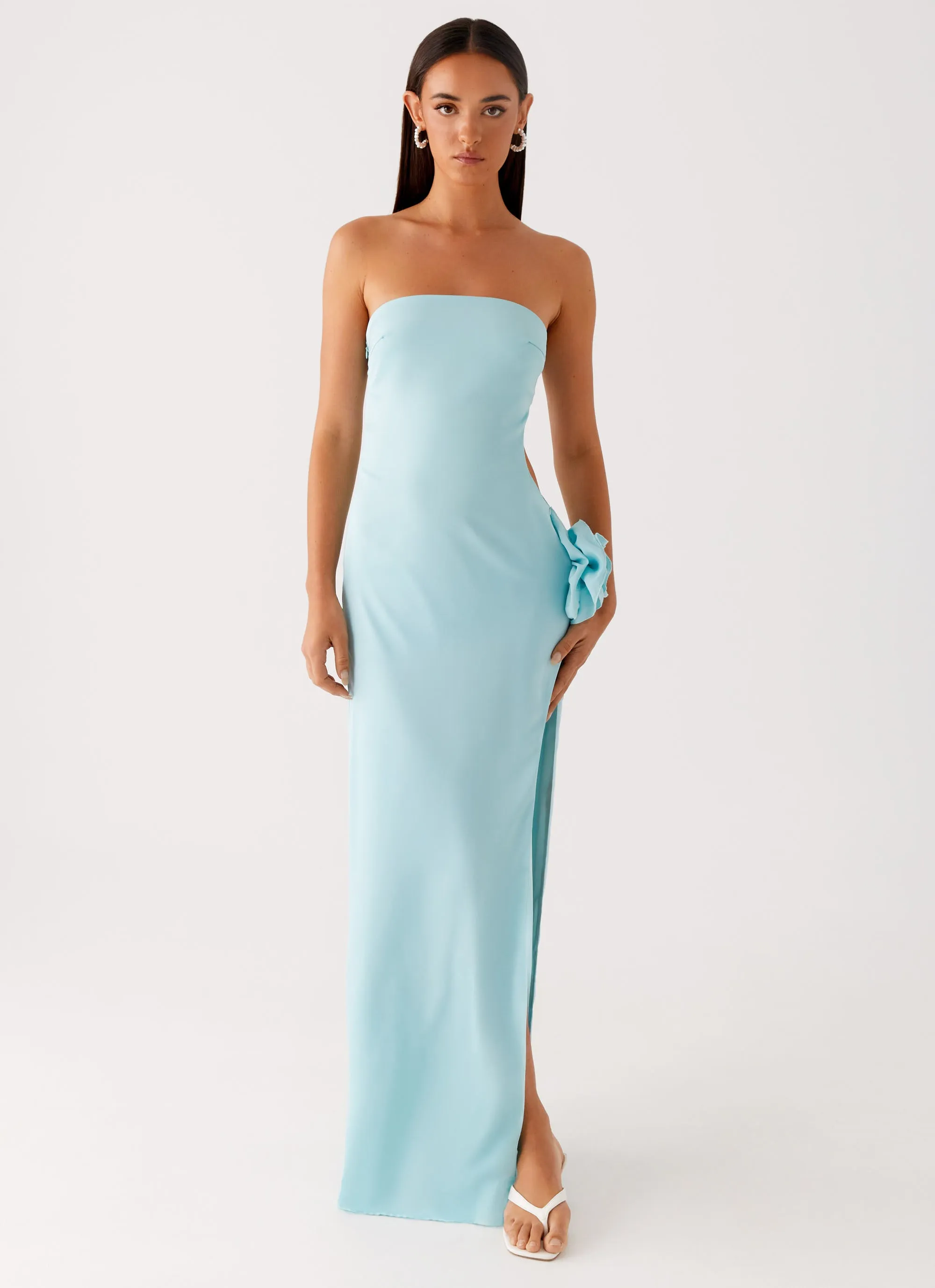 Fenway Strapless Maxi Dress - Mint sold by Peppermayo
