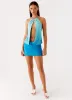Minima Mini Dress - Blue Gradient sold by Peppermayo