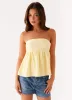 Cassie Tube Top - Yellow sold by Peppermayo