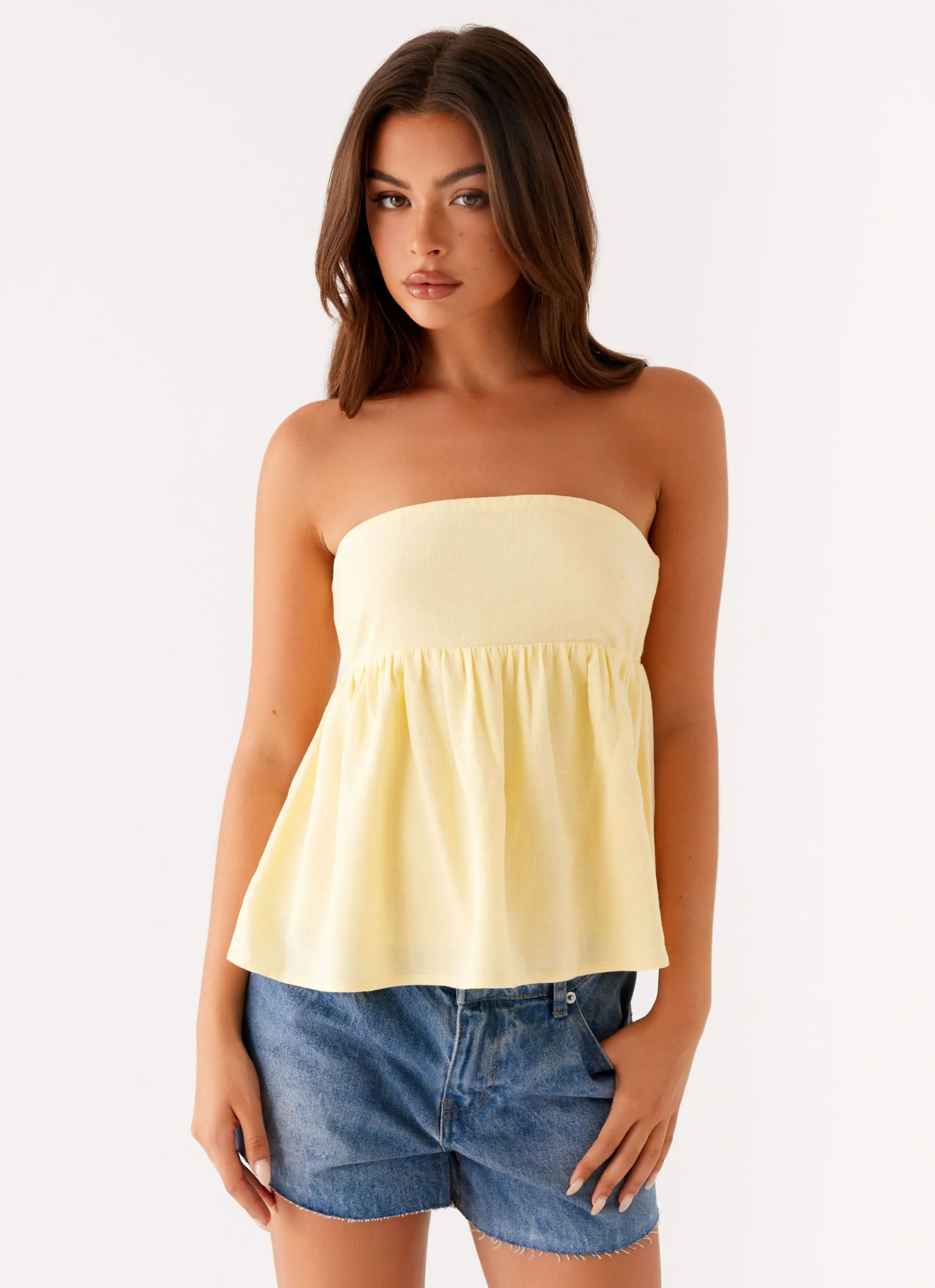 Cassie Tube Top - Yellow sold by Peppermayo product image thumbnail 5