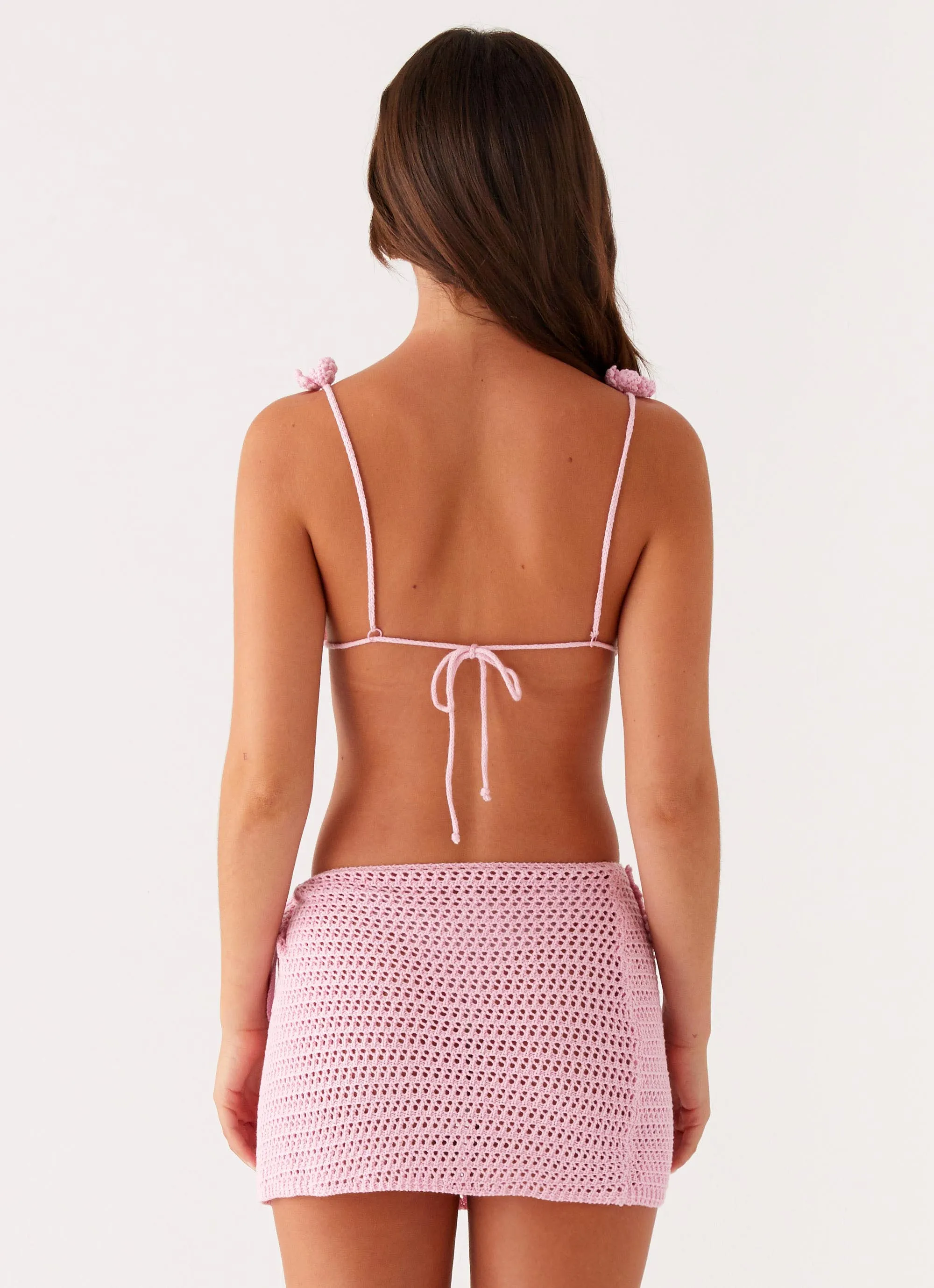 Palazzo Crochet Wrap Skirt - Pink sold by Peppermayo product image thumbnail 3