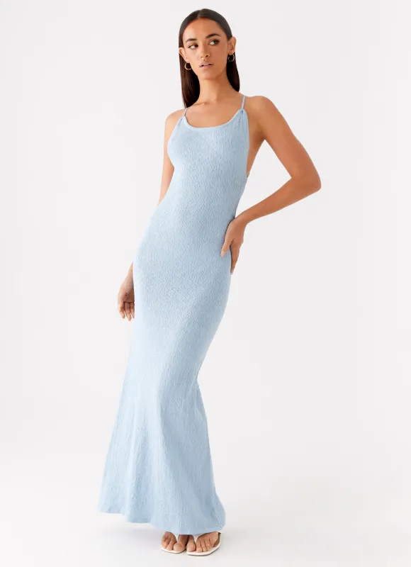 Lopez Maxi Dress - Blue made by Peppermayo