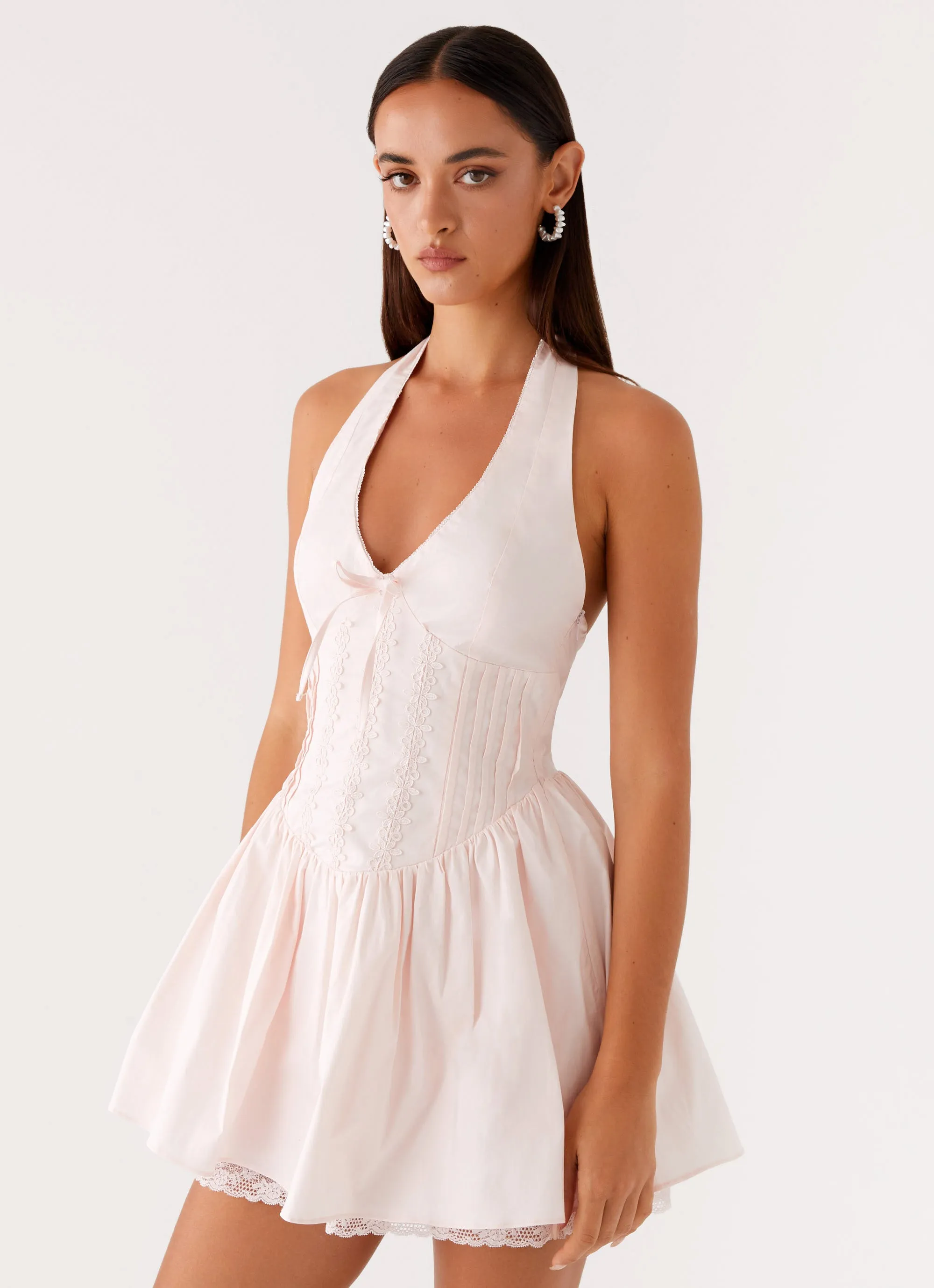 Moira Mini Dress - Pink sold by Peppermayo