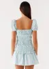 Yolene Mini Dress - Green Gingham sold by Peppermayo