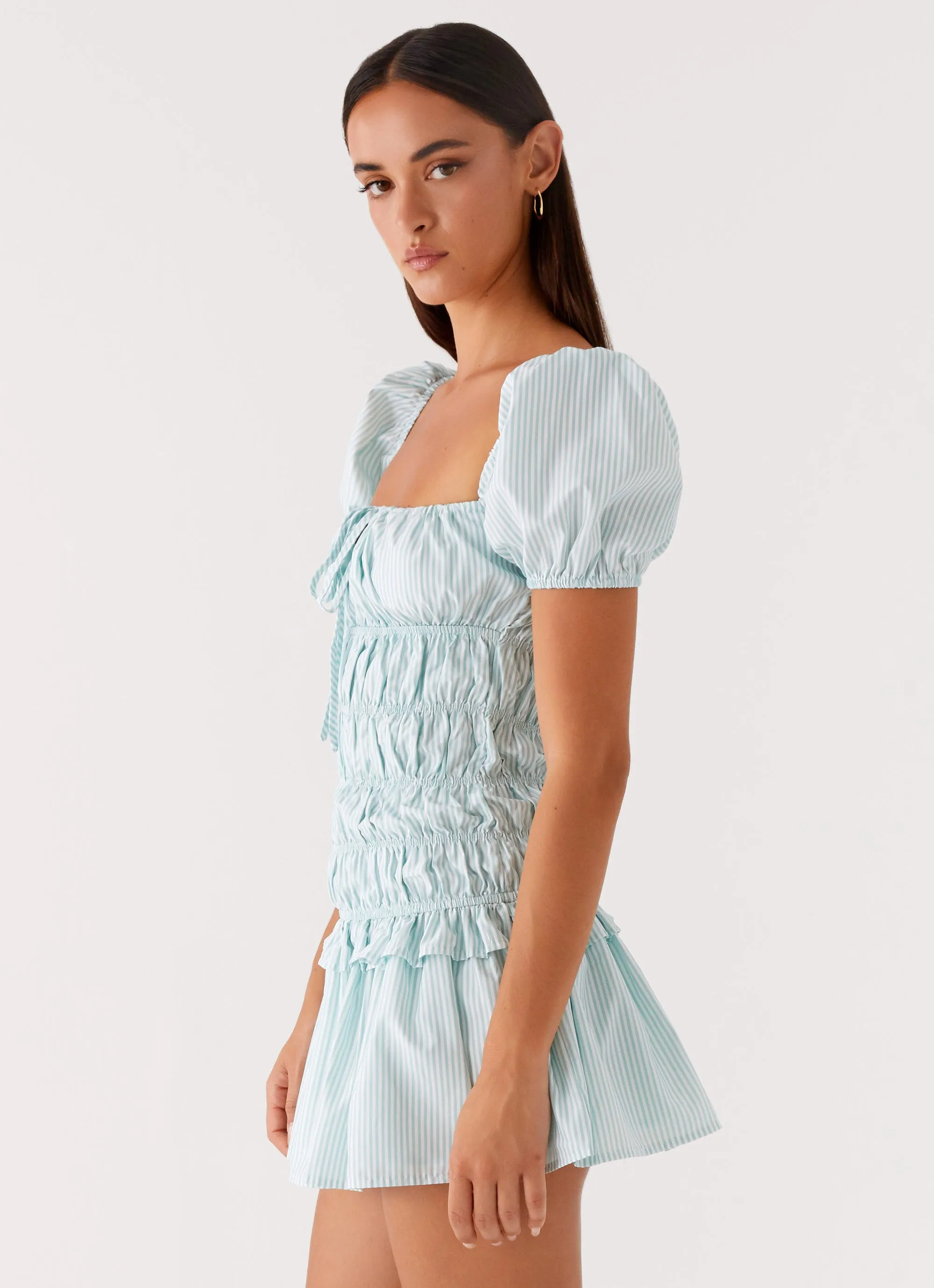 Yolene Mini Dress - Green Gingham sold by Peppermayo product image thumbnail 3