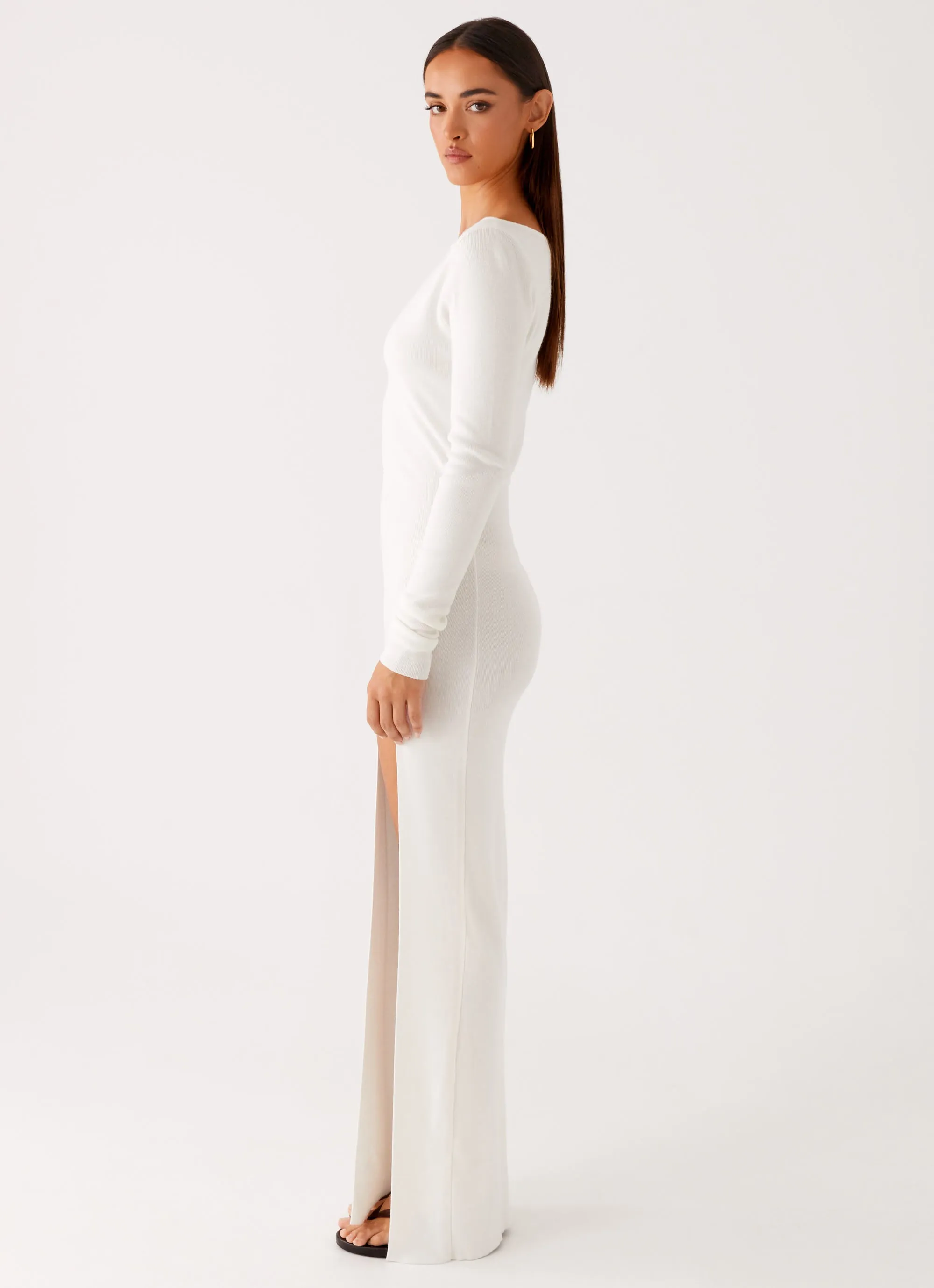 Amalfi Knit Maxi Dress - White sold by Peppermayo product image thumbnail 2