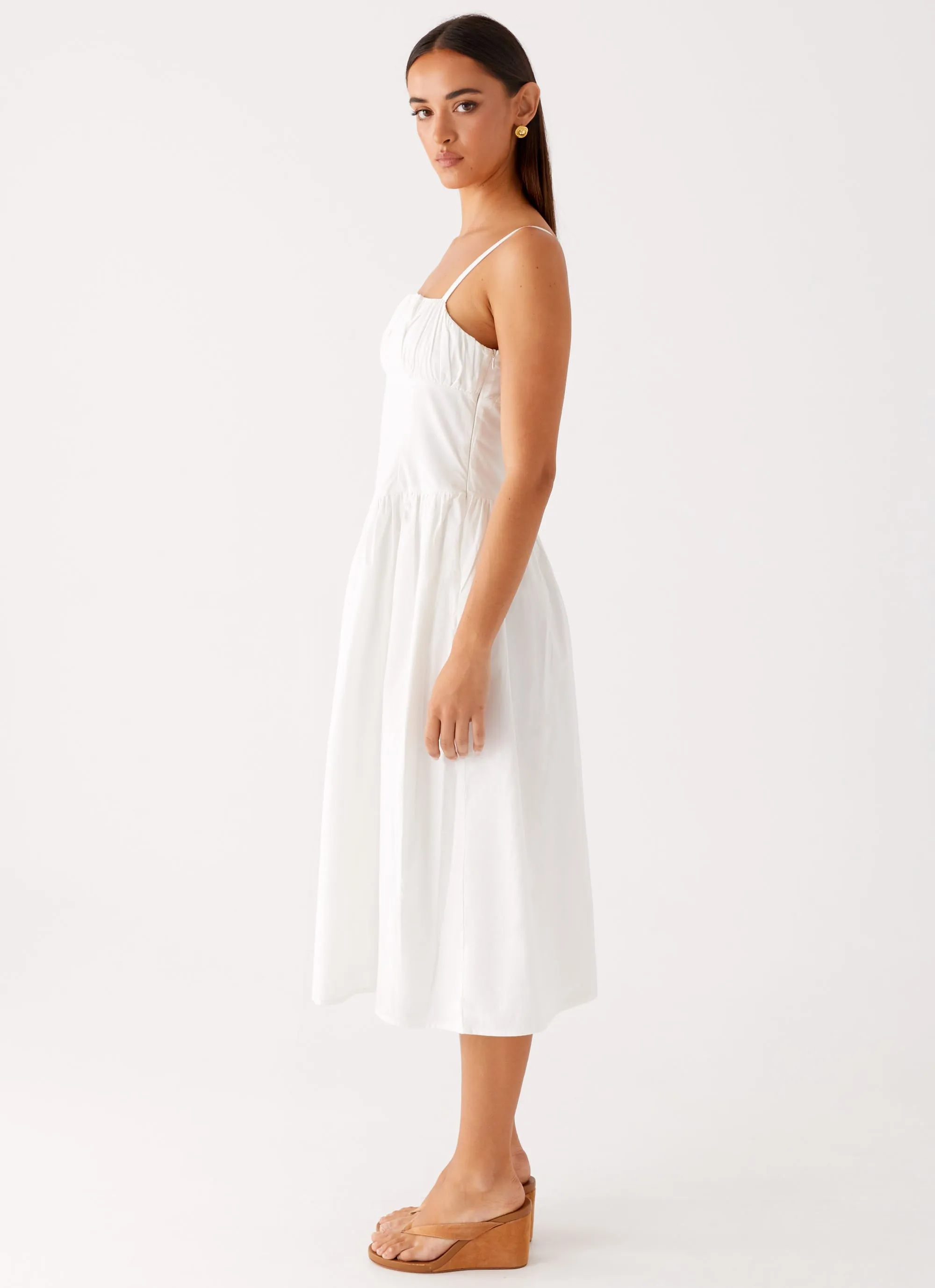 Phillipa Midi Dress - White sold by Peppermayo product image thumbnail 3