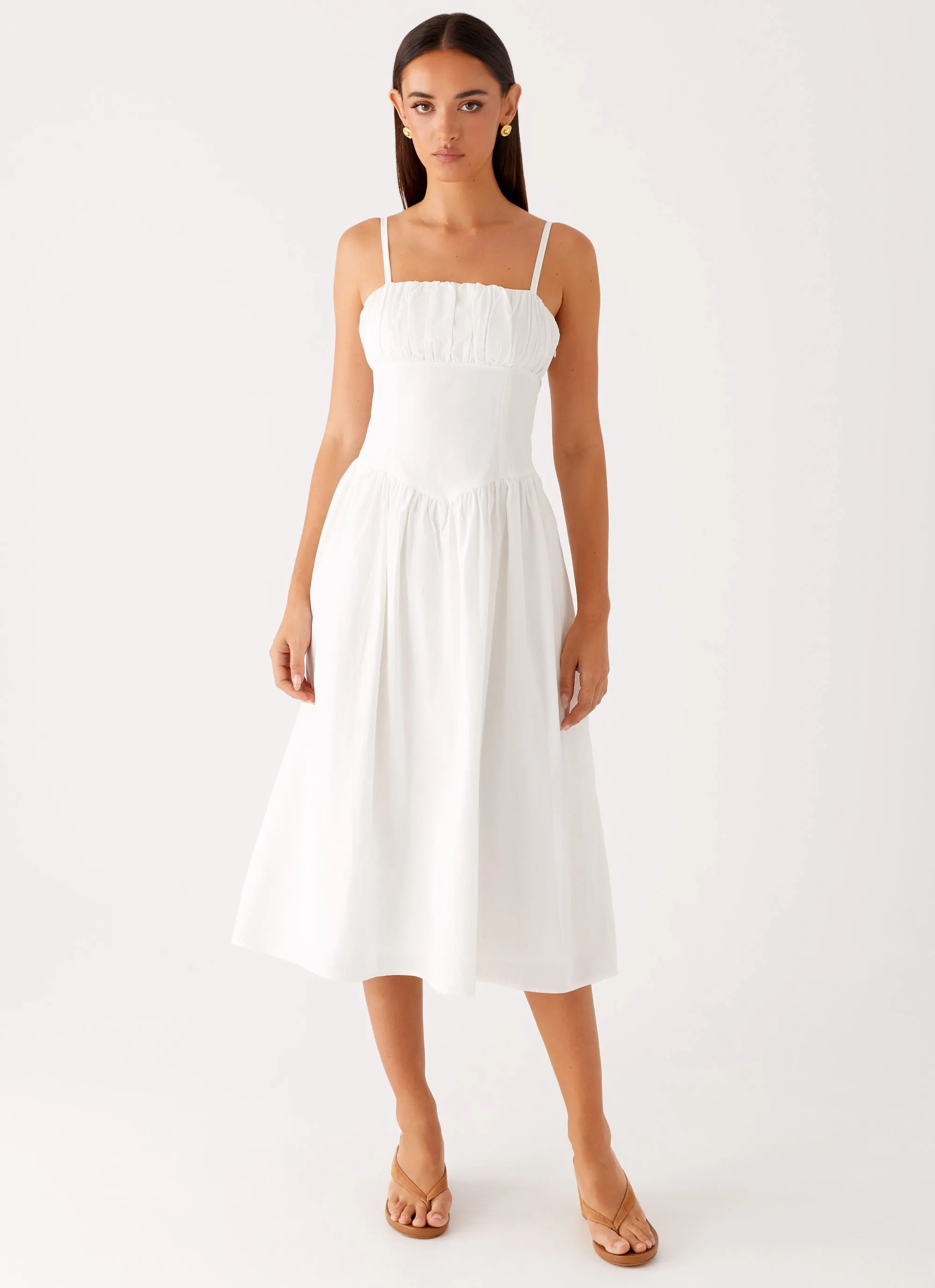 Phillipa Midi Dress - White sold by Peppermayo product image thumbnail 2