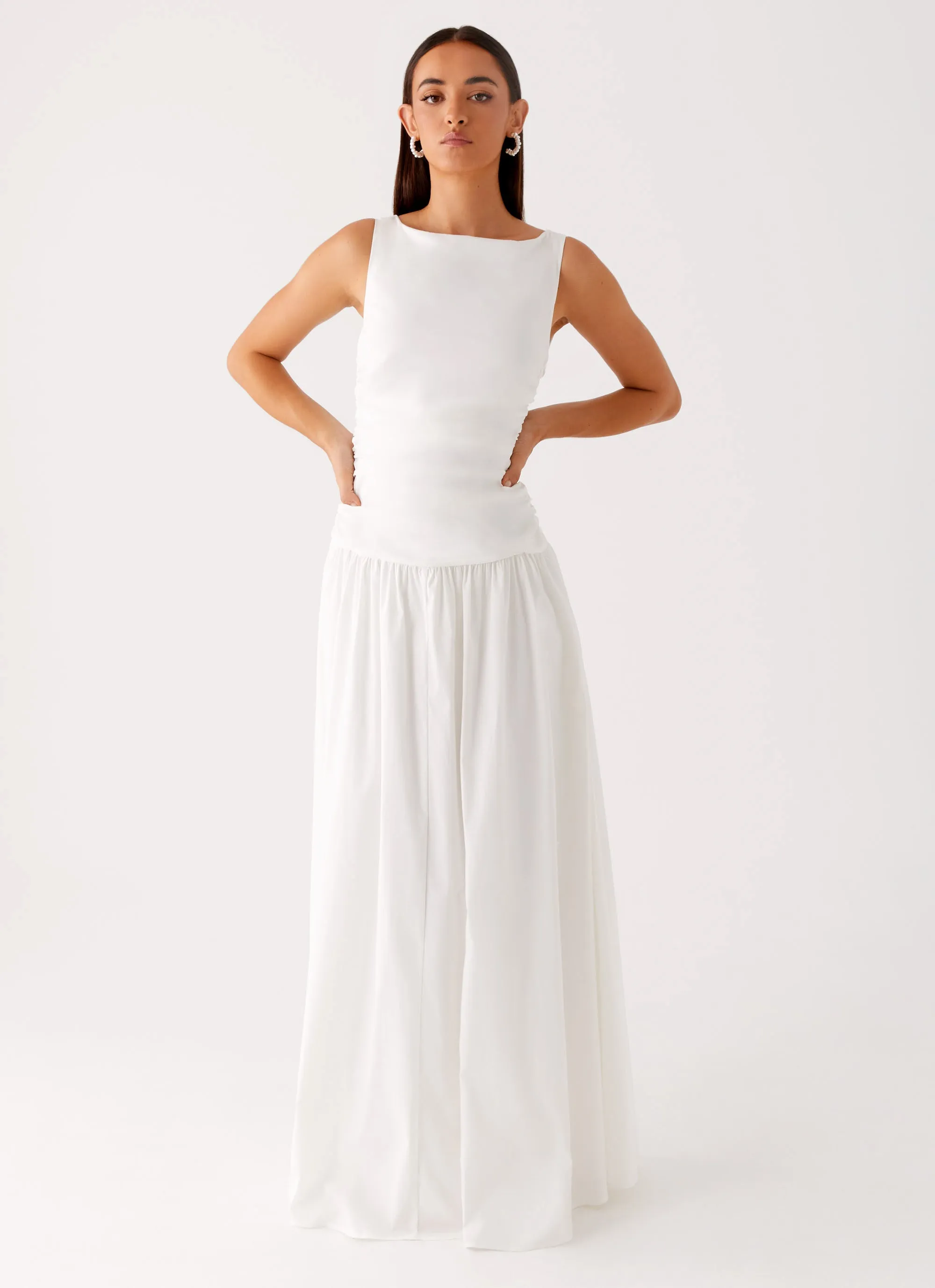 Carmel High Neck Maxi Dress - White sold by Peppermayo product image thumbnail 5