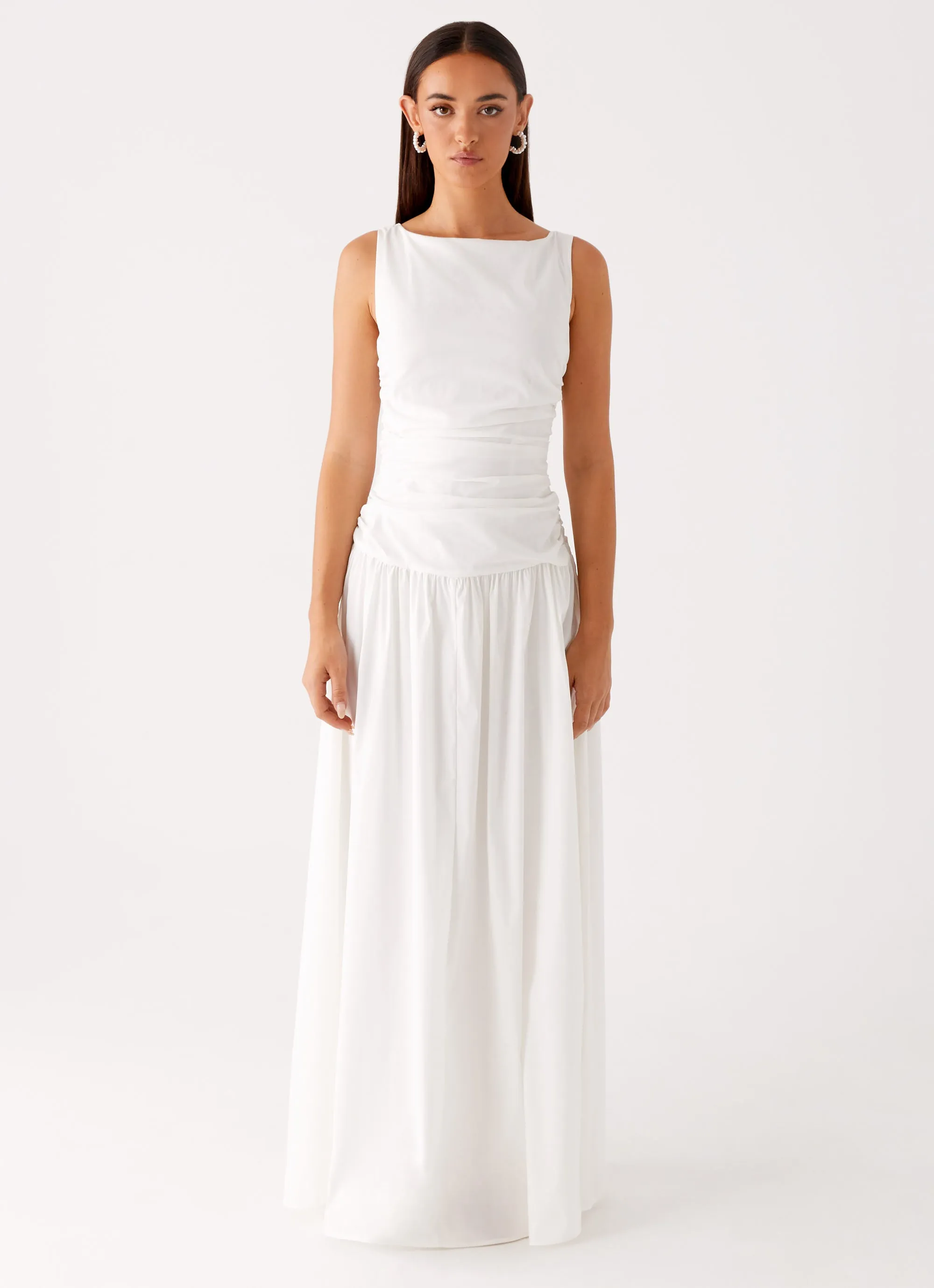 Carmel High Neck Maxi Dress - White sold by Peppermayo product image thumbnail 2