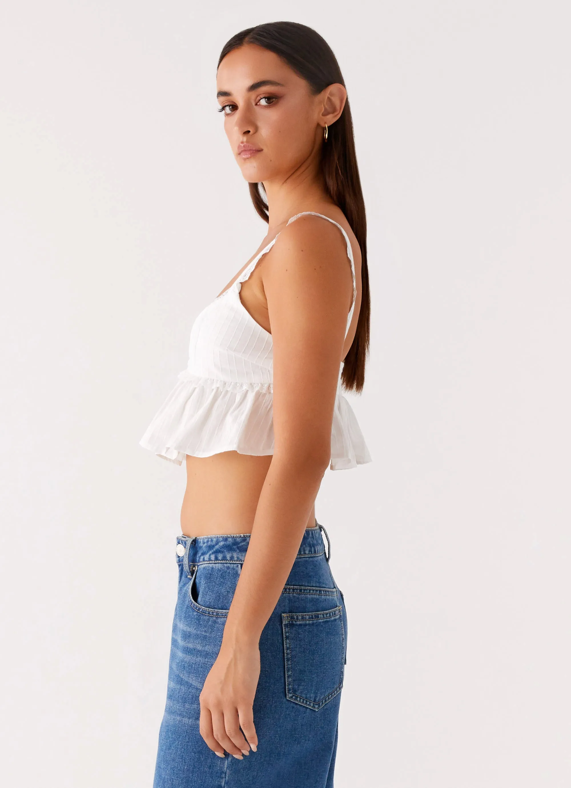 Elliana Cami Top - White sold by Peppermayo product image thumbnail 3