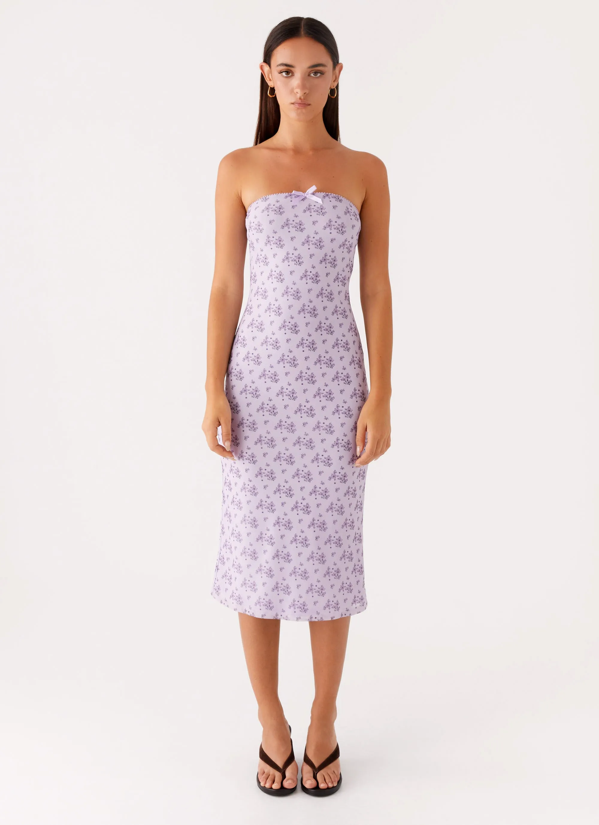 Keila Strapless Midi Dress - Lavender Meadow sold by Peppermayo product image thumbnail 2