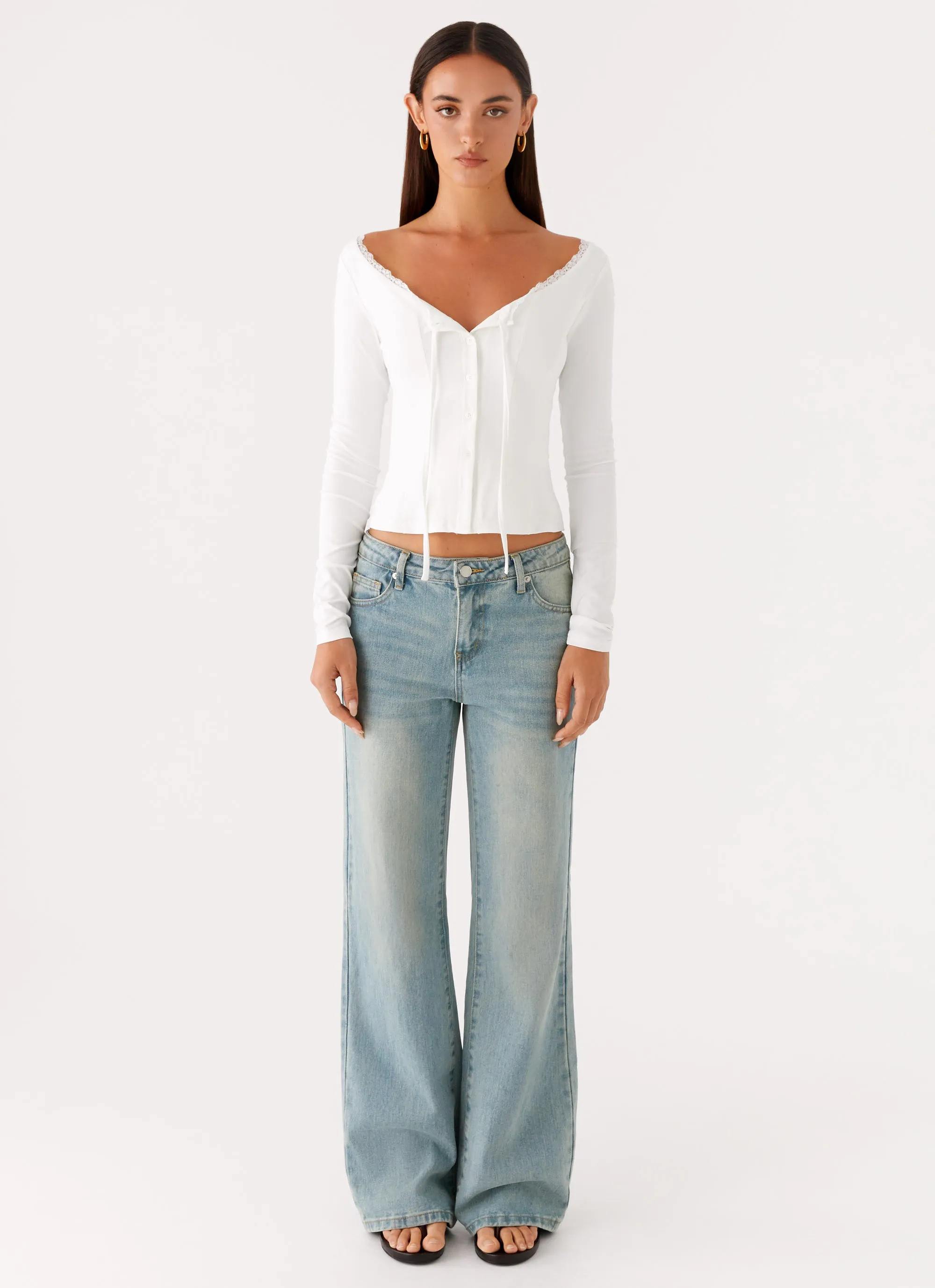 Moda Long Sleeve Top - White sold by Peppermayo product image thumbnail 2