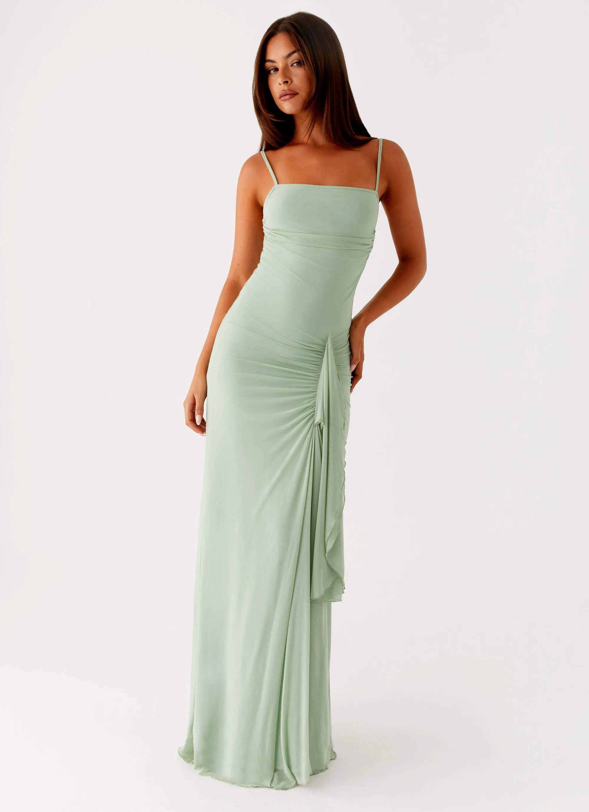 Amphi Maxi Dress - Sage sold by Peppermayo