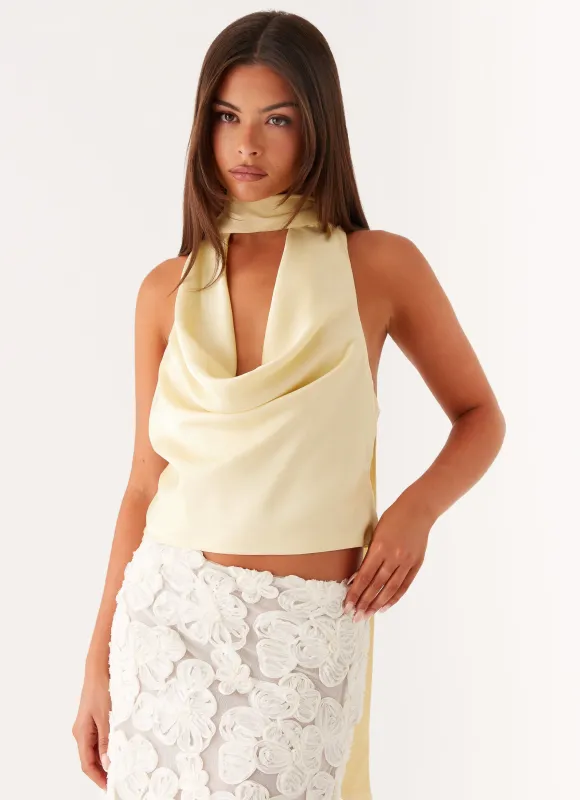 Catching Feelings Top - Yellow sold by Peppermayo