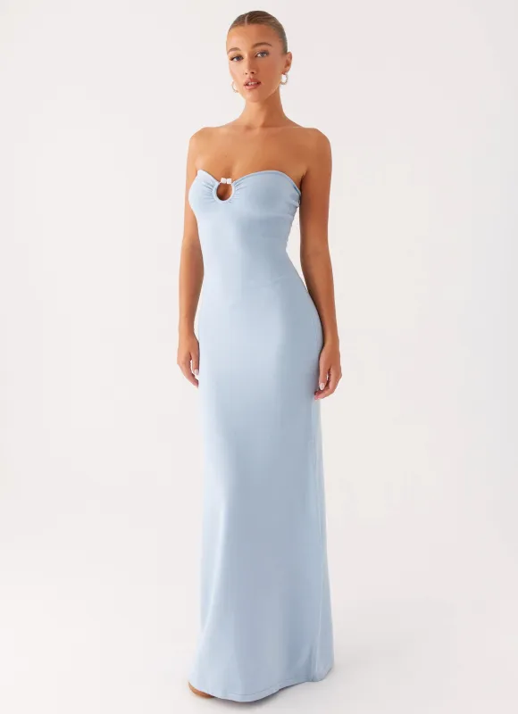 Samson Knit Maxi Dress - Blue sold by Peppermayo