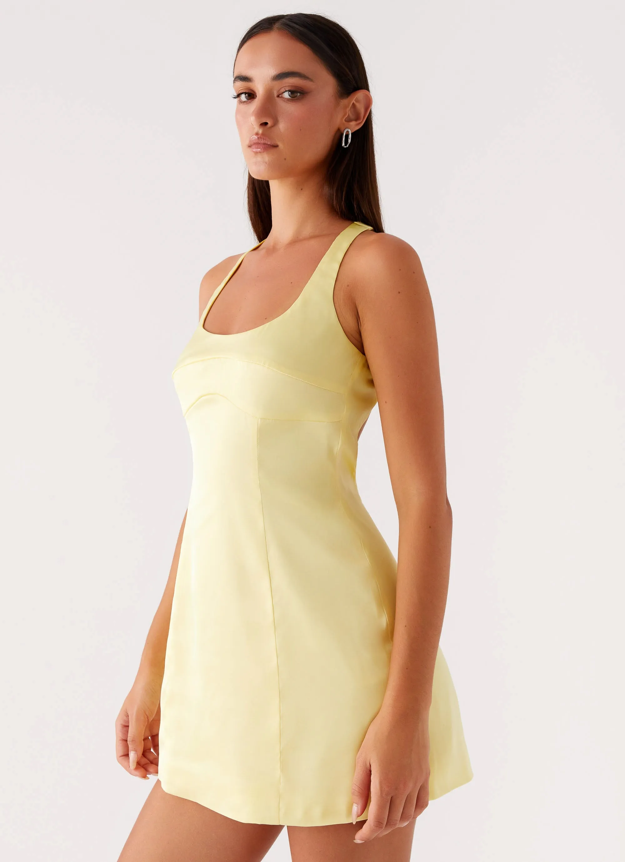 Freefall Satin Mini Dress - Yellow sold by Peppermayo product image thumbnail 5