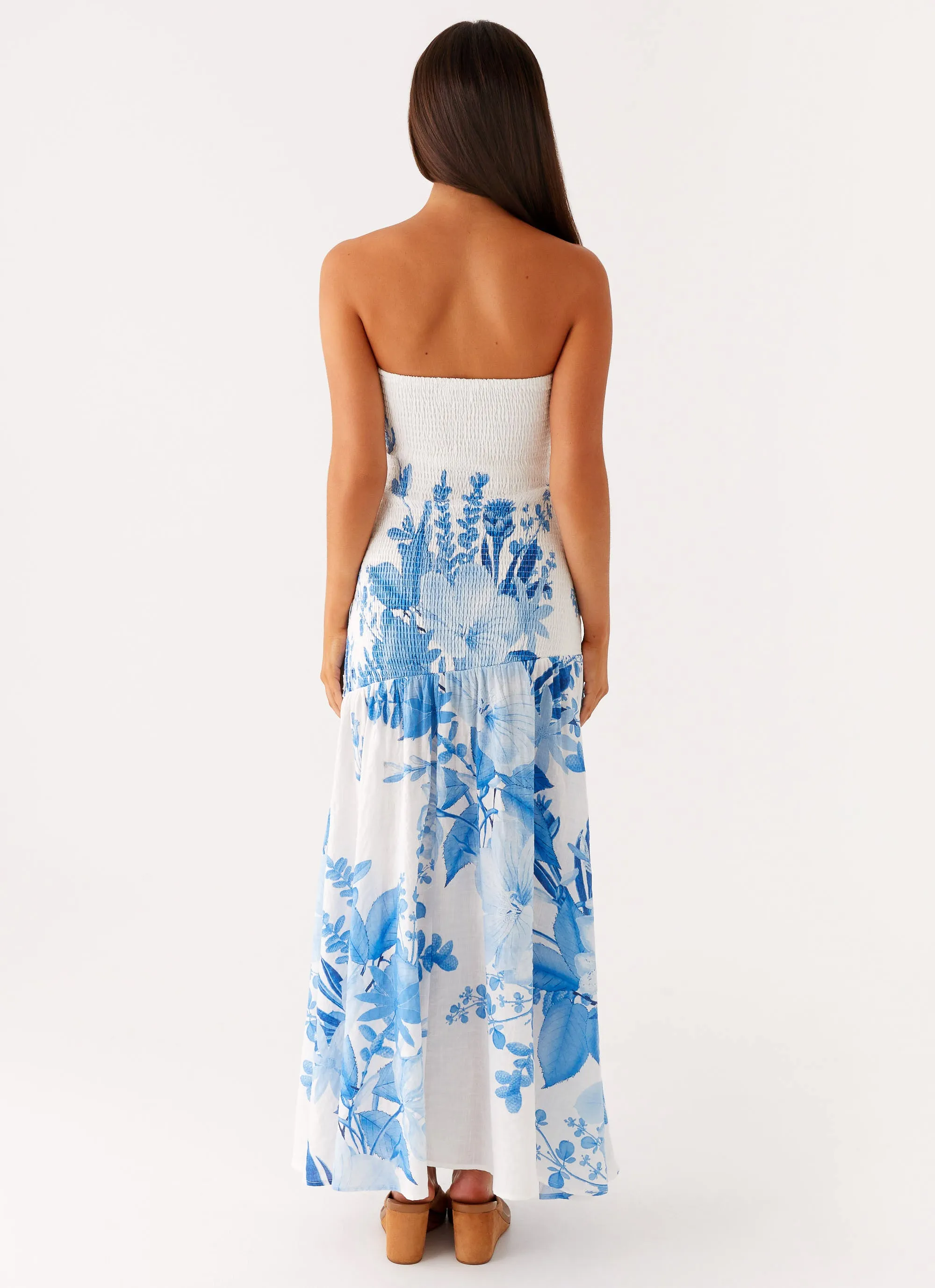 Rebecca Maxi Dress - Blue Floral Print sold by Peppermayo product image thumbnail 4