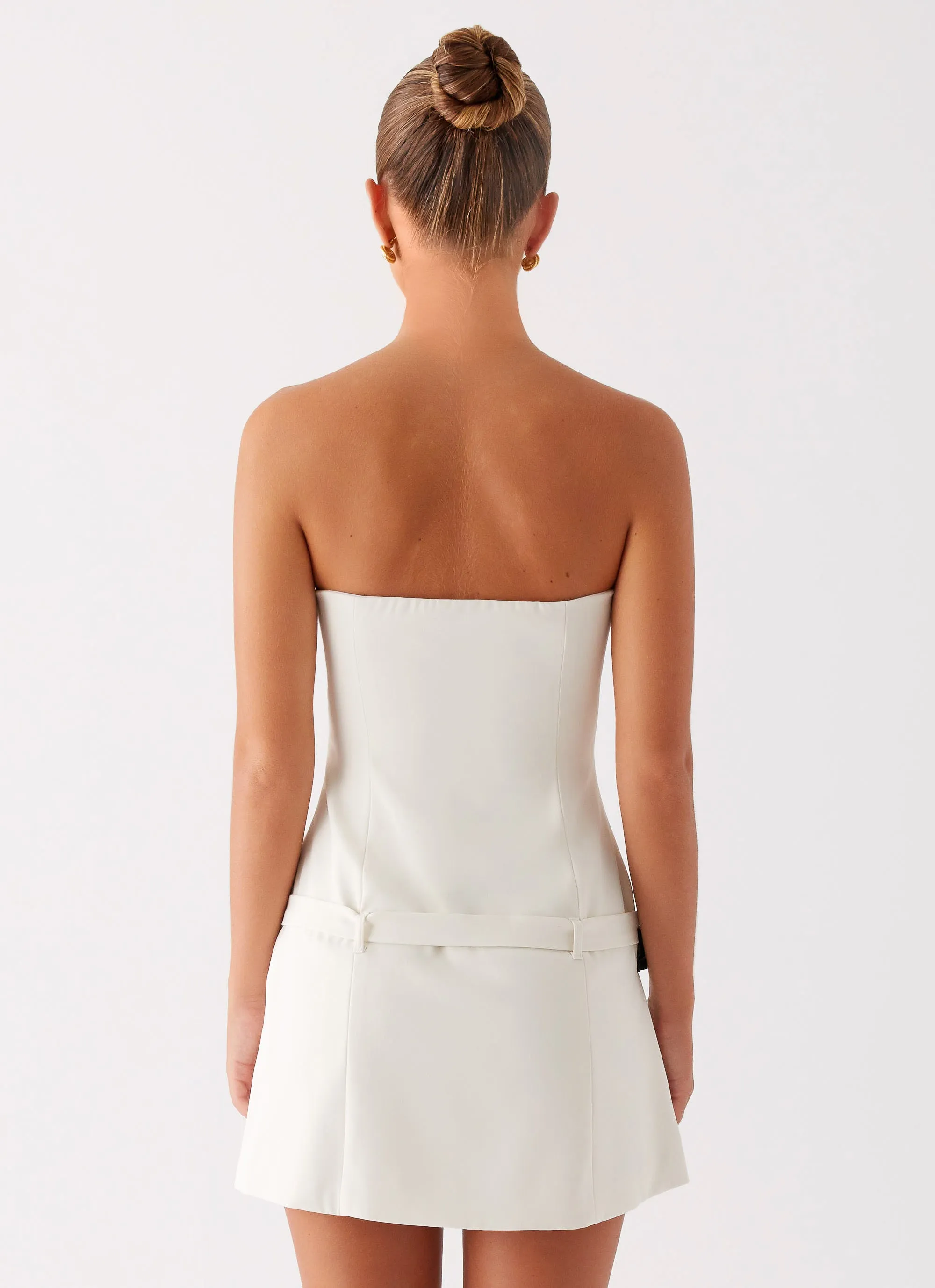Lume Strapless Mini Dress - Ivory sold by Peppermayo product image thumbnail 2