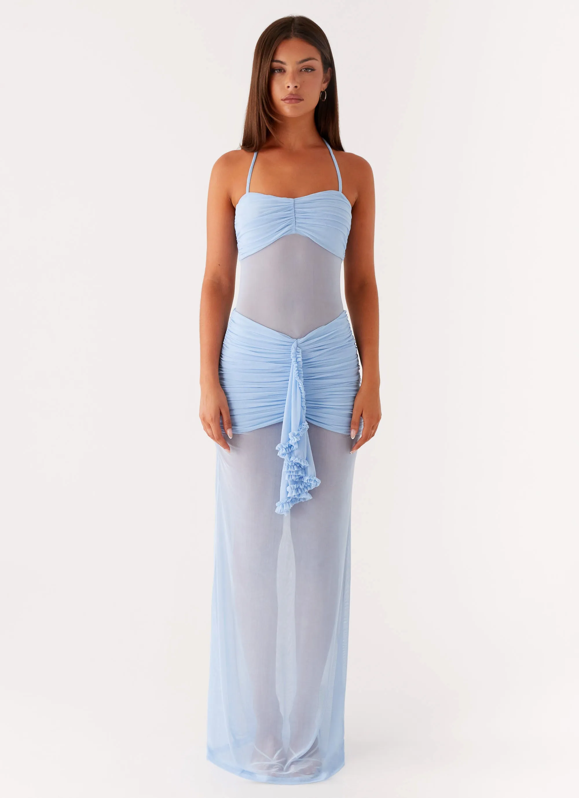 Lily Halter Maxi Dress - Blue sold by Peppermayo product image thumbnail 2