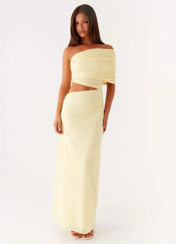 Gillian Maxi Dress - Yellow sold by Peppermayo