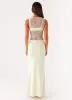Imperial Maxi Dress - Yellow sold by Peppermayo