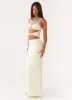 Imperial Maxi Dress - Yellow sold by Peppermayo