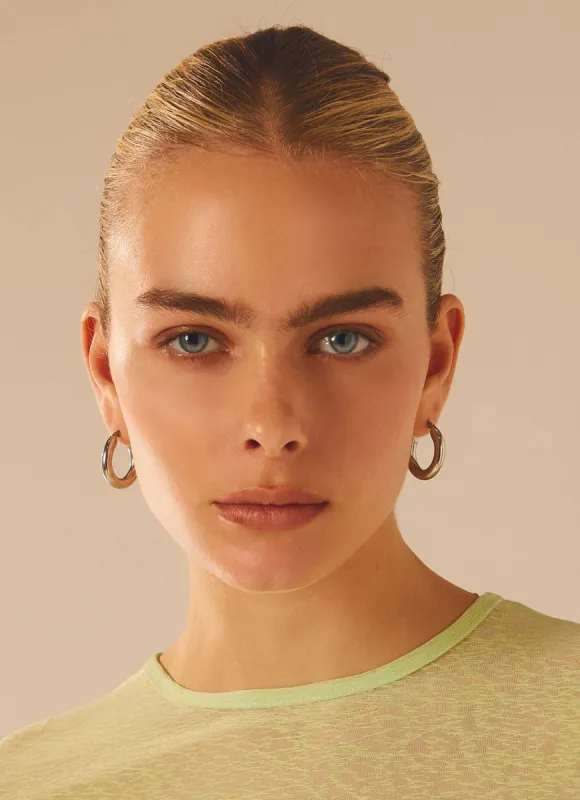 Fade Away Hoop Earrings - Silver sold by Peppermayo