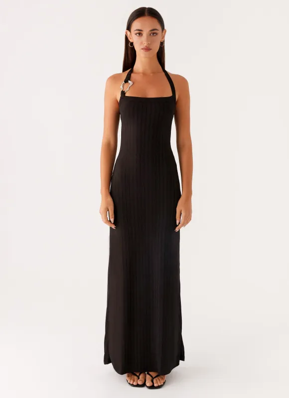 Selene Maxi Dress - Black sold by Peppermayo