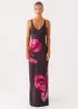 Griselda Maxi Dress - Dark Chocolate sold by Peppermayo