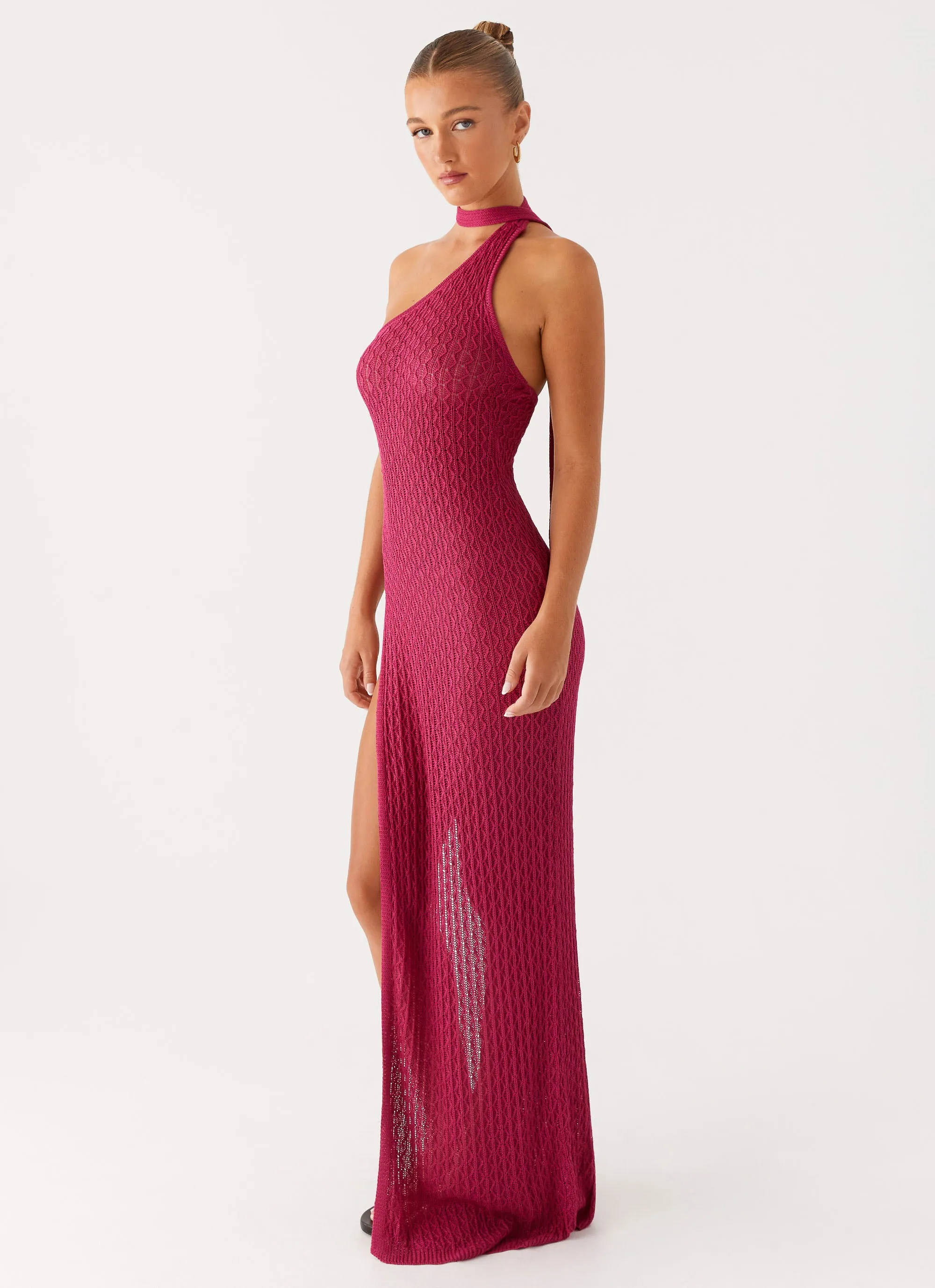 Carryn Knit Maxi Dress - Hot Pink sold by Peppermayo product image thumbnail 3