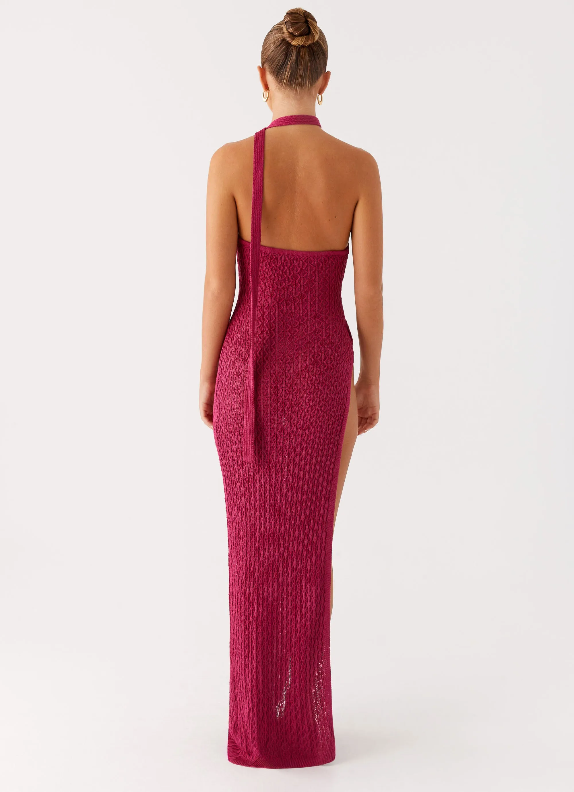 Carryn Knit Maxi Dress - Hot Pink sold by Peppermayo product image thumbnail 4