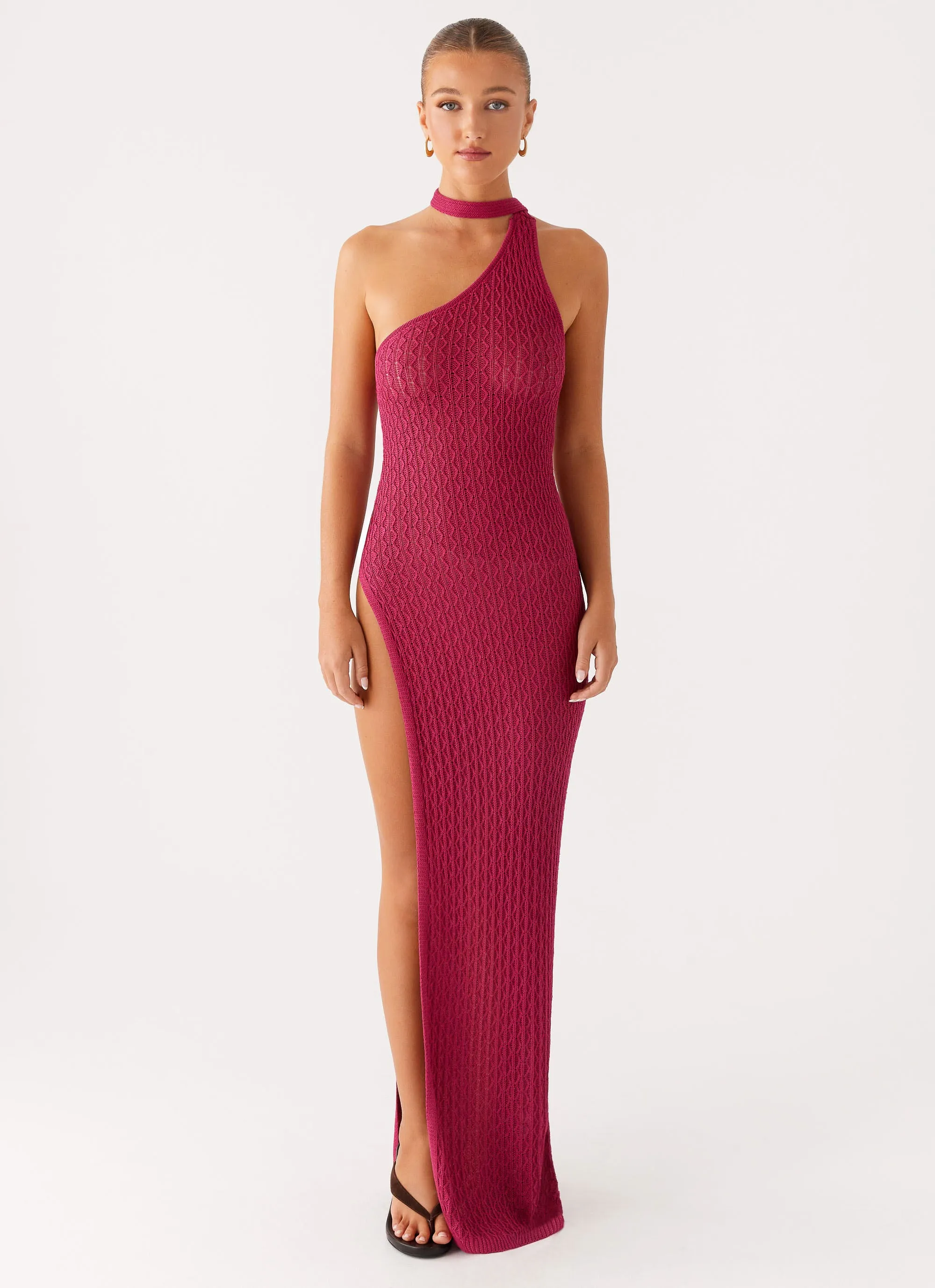 Carryn Knit Maxi Dress - Hot Pink sold by Peppermayo product image thumbnail 2