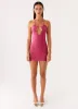 Jupiter Mini Dress - Raspberry sold by Peppermayo