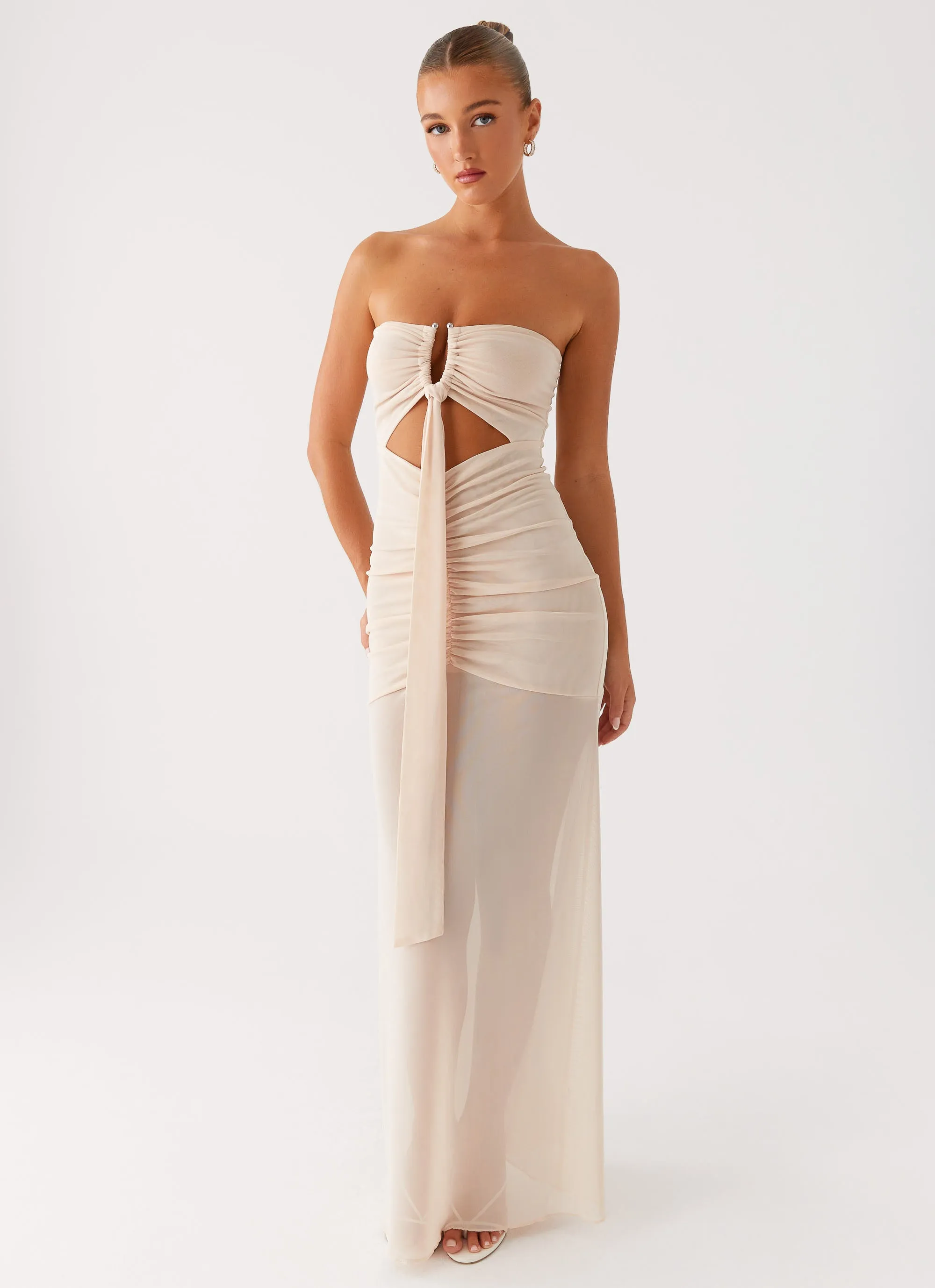 Lovie Maxi Dress - Beige sold by Peppermayo product image thumbnail 5