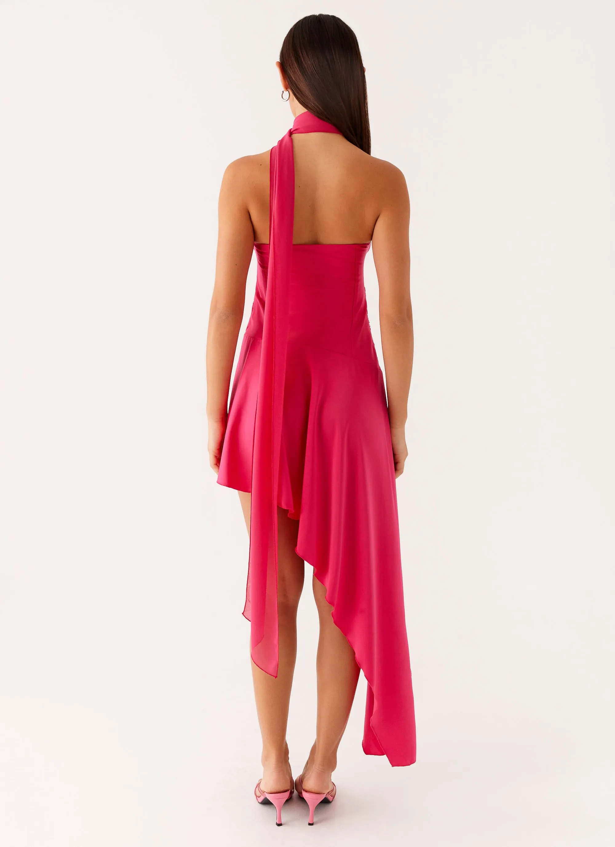 Circa Scarf Midi Dress - Hot Pink sold by Peppermayo product image thumbnail 3