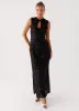 Kore Sequin Maxi Dress - Black sold by Peppermayo