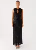Kore Sequin Maxi Dress - Black sold by Peppermayo