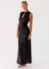 Kore Sequin Maxi Dress - Black sold by Peppermayo